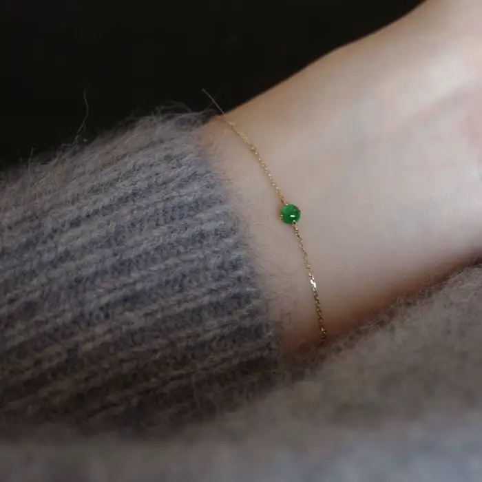 Bracelet en zircon émeraude couleur or, style rétro, luxe léger, pour femmes, bijoux tendance, acces