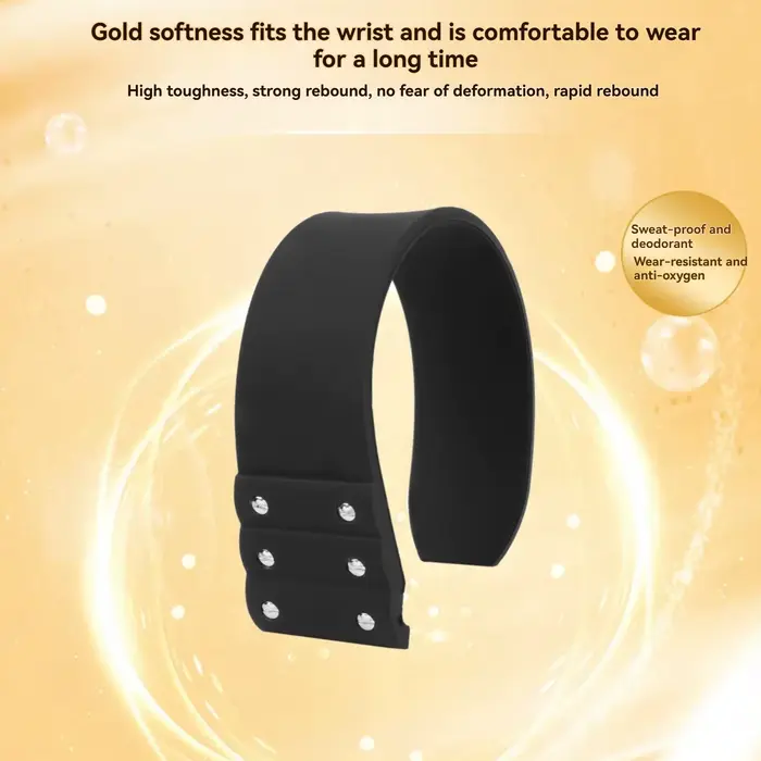 Bracelet de montre en caoutchouc/silicone véritable de 21 mm