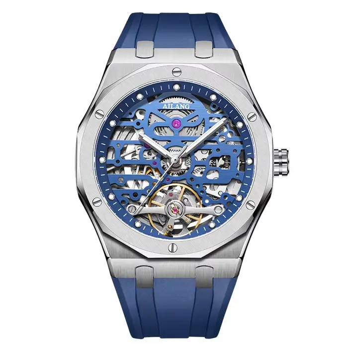 Montre mécanique automatique squelette de luxe AILANG - Montre-bracelet sport lumineuse et étanche pour homme