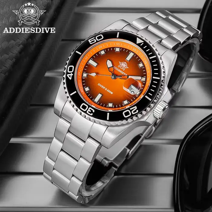 ADDIESDIVE nouvelle montre de plongée AD2089 pour hommes 41mm lunette en céramique BGW9 lumineux 200m étanche mode