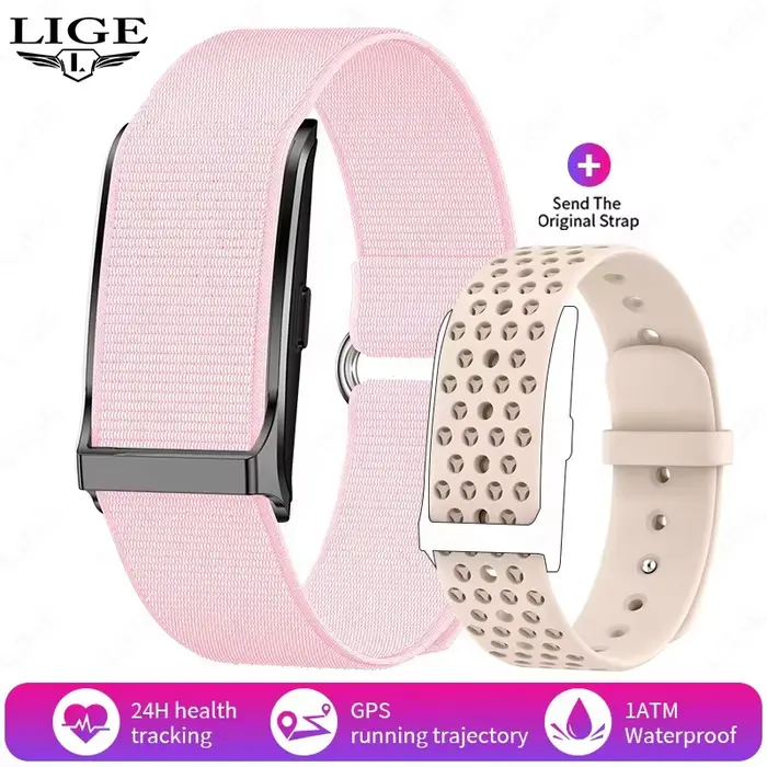 LIGE-Montre connectée pour hommes et femmes, moniteur de fréquence cardiaque et de pression artériel