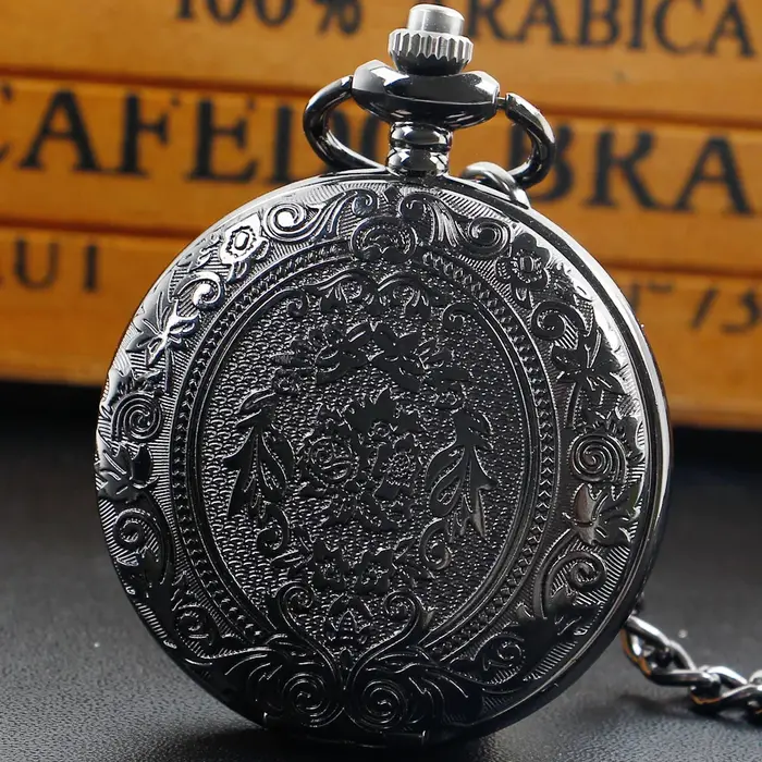 Montre de poche de luxe en argent à quartz