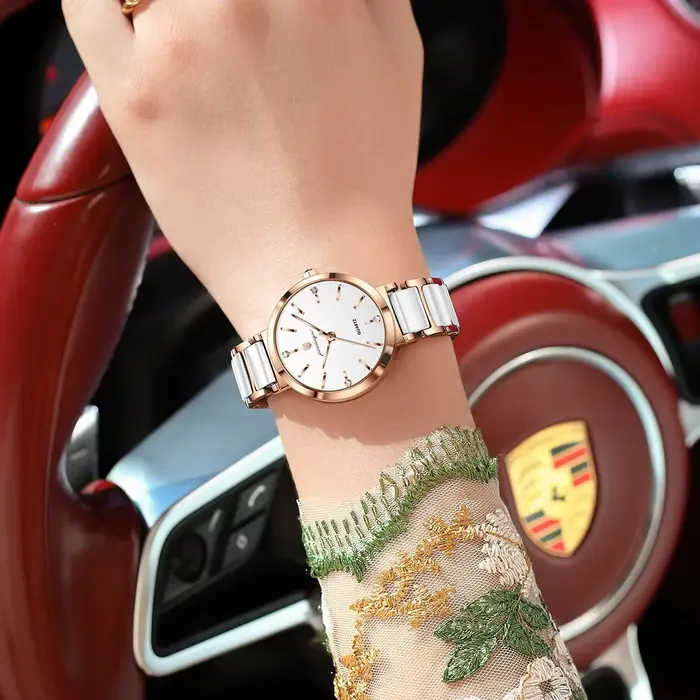 POEDAGAR Montre Femme Originale de Luxe Étanche en Acier Inoxydable Montre-Bracelet pour Dames Mode Exquise Montres à Quartz pour Femmes Reloj