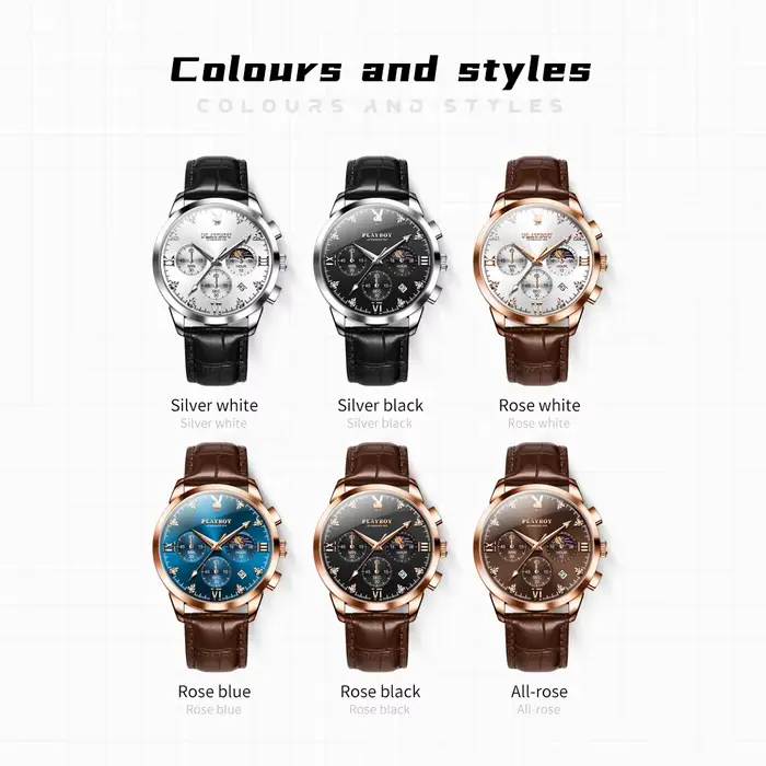 PLAYBOY 3035 montres originales et authentiques de marque pour homme