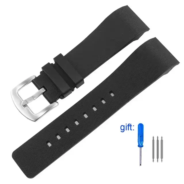 Bracelet de montre en caoutchouc de silicone pour homme et femme, bracelet de montre, remplacement p