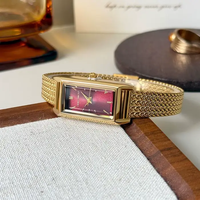 Montre femme pour filles Quartz Reloj Mujer argent bleu or vert Orologio dames montre-bracelet Simple Vintage Rectangle en forme d'horloge