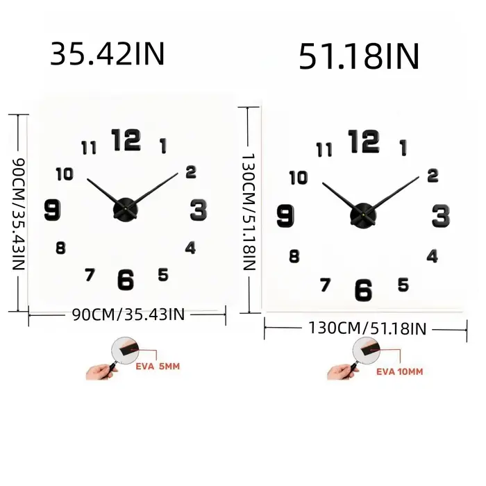 Nouvelle Horloge Murale Moderne Grande 3D DIY Horloges à Quartz Montres Tendance Autocollants Miroir Acrylique