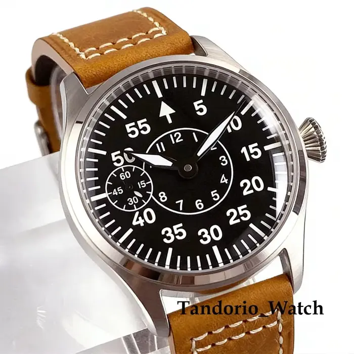 Montres de pilote rétro de 42 mm