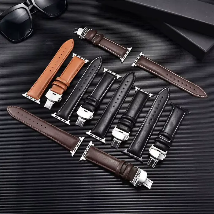 Bracelets de montre en cuir pour Apple Watch