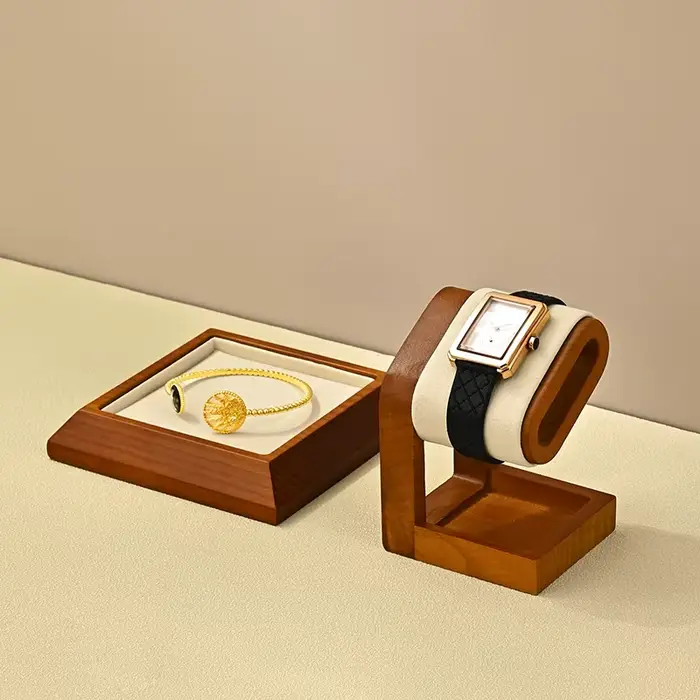 Présentoir de montres en bois massif WOODTEN pour collection de montres et accessoires élégants pour maison et bureau