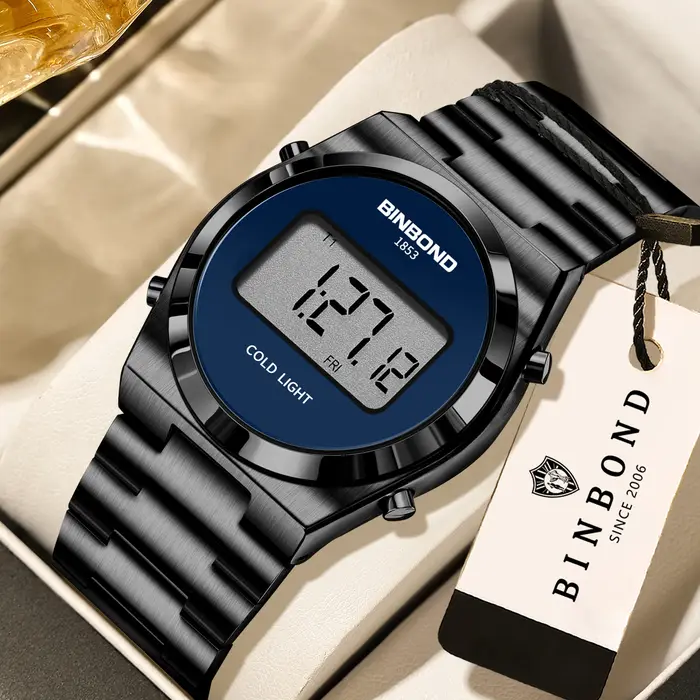 Montre électronique chronographe durable BINBOND pour homme
