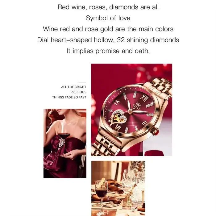 OLEVS 6636 femmes montre mode échelle romaine