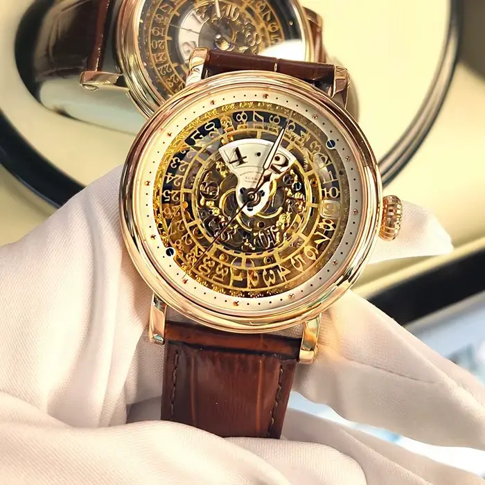BORMAN montre mécanique automatique pour hommes de luxe suisse saphir cristal 50M étanche lumineux double squelette conception BM3901