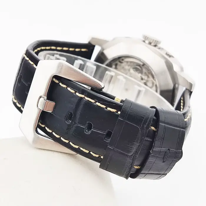 Montre GMT ST2557 OUMASHI Edition Limitée Acier Inoxydable Bracelet Cuir Occasions Spéciales Hommes