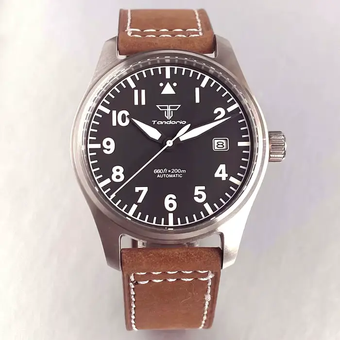 Montres de plongée pilote aviateur 39mm, montre mécanique automatique Miyota8215 pour hommes, étanch