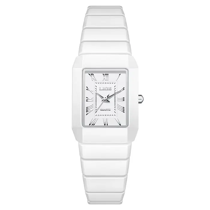 Montre rectangulaire de luxe LIGE pour femme, étanche, calendrier simple, montre pour femme tendance