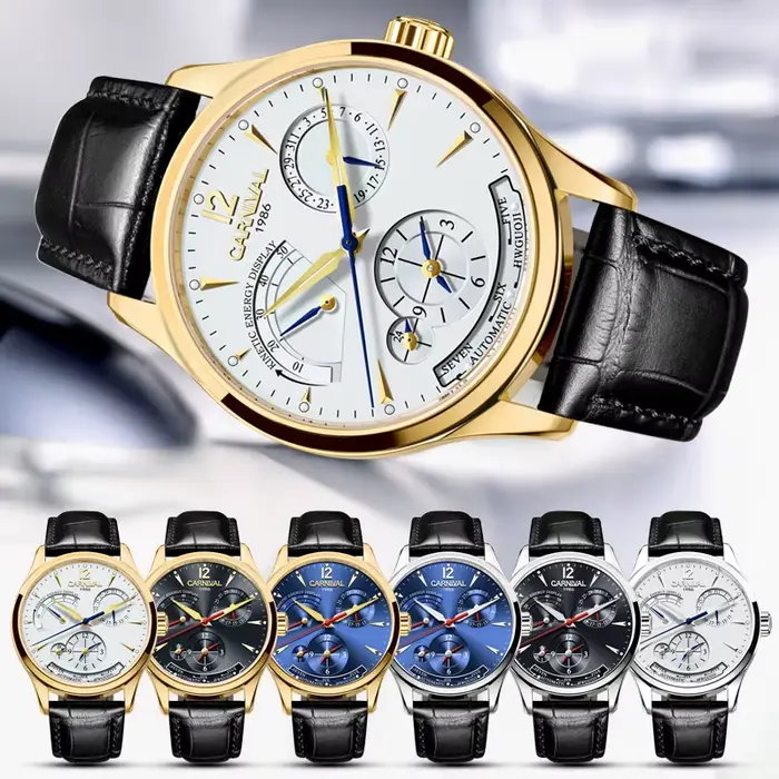 Montre mécanique étanche et lumineuse pour homme