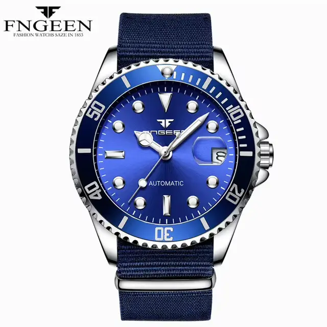 2026 FNGEEN 9001 mode affaires montre pour hommes en acier Tourbillon cadre montre mécanique veilleu