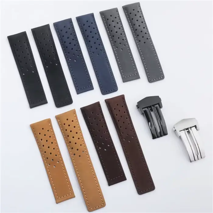 Bracelets de montre en cuir de vache véritable