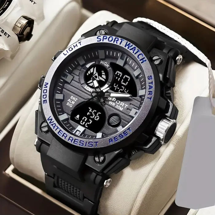 Montre multifonctionnelle de luxe haut de gamme à double mouvement avec cadran en alliage et montre 
