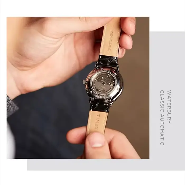 Montre mécanique de luxe Timex élégante résistante aux chocs et à l'eau pour homme occasions spéciales sportives et formelles