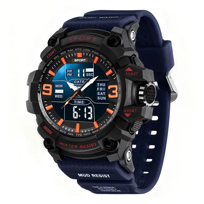 Montre de sport tendance pour homme avec grand cadran
