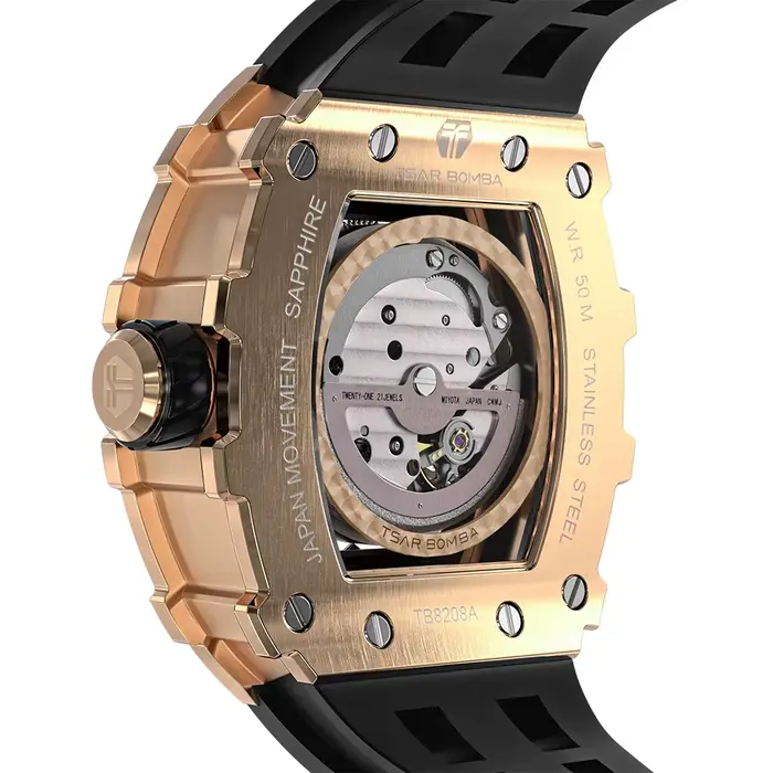 TSAR BOMBA montre mécanique automatique de marque supérieure pour hommes montre-bracelet Tonneau en acier inoxydable