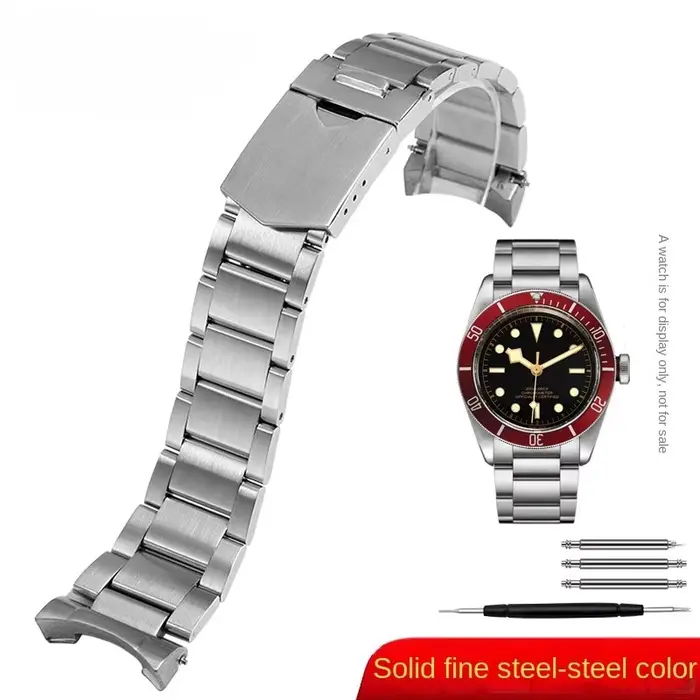 Bracelet de montre solide incurvé 22mm pour Tudor Black Bay 79230 79730 Heritage Chrono