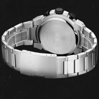 Montre Naviforce homme acier inoxydable avec affichage de la date et chronographe pour occasions spéciales et tenues de sport