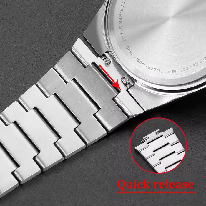 Bracelet en acier inoxydable massif pour Tissot PRX 11-35MM/12-40MM