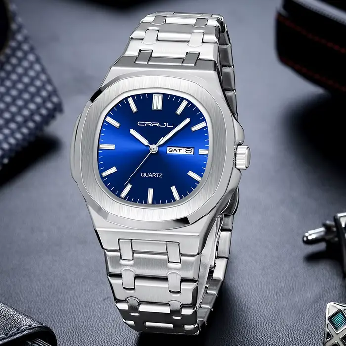 Montres pour hommes, montre-bracelet analogique à quartz pour hommes