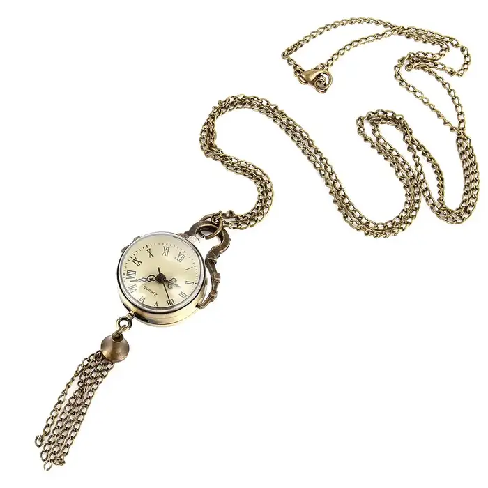 Montre de poche à quartz vintage pour hommes et femmes