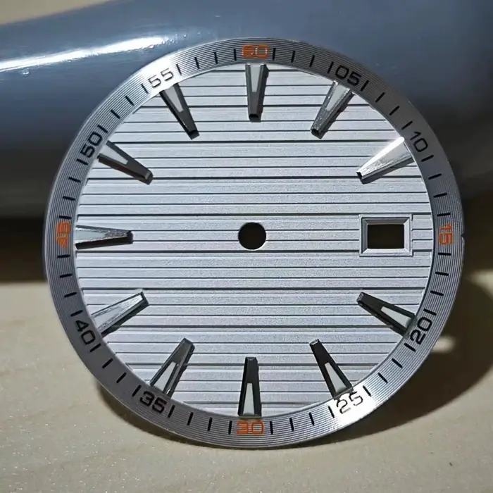 Cadran de montre à calendrier unique pour hommes, 33.5mm, visages lumineux verts, pièces de rechange