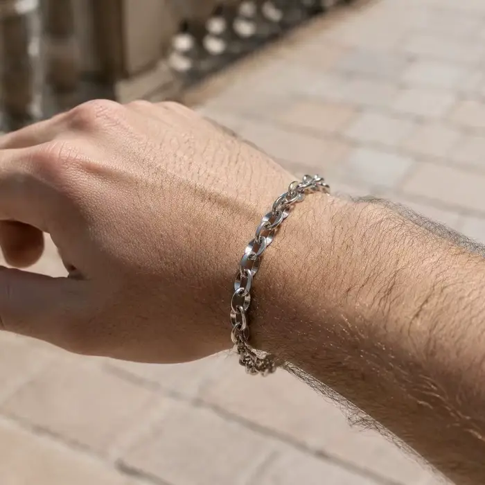 Bracelet en acier inoxydable pour femmes et hommes