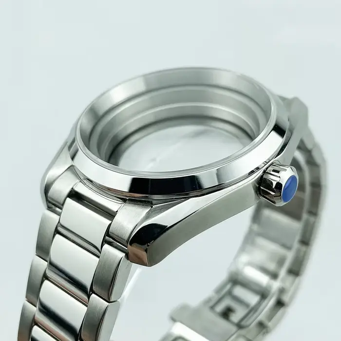 Montre en acier inoxydable PHYLIDA HQ 10ATM WR 41MM double dôme saphir boitier ajustement Aqua AT150 style homme occasionnels