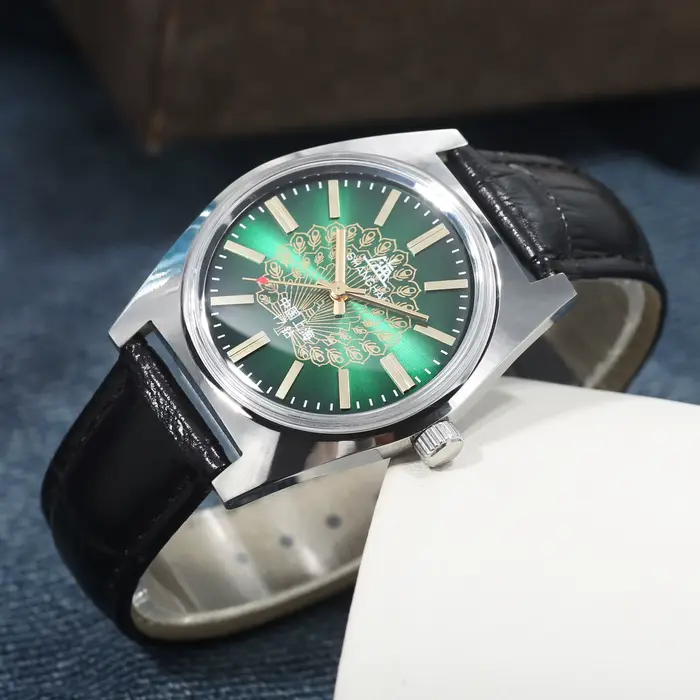 Shanghai 7120 Montre mécanique pour homme – Style business rétro à remontage manuel de 36 mm