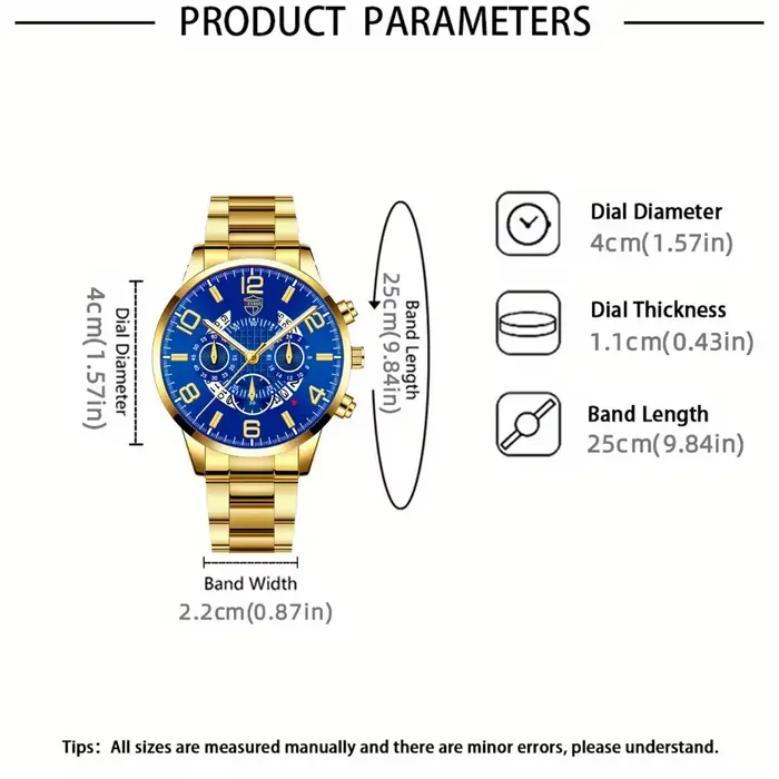 Montre DEYROS à Quartz Style Mode et Décontracté pour Hommes Occasions Spéciales Cadeau Polyvalent