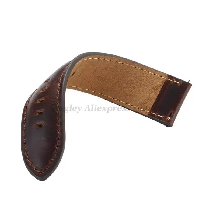 Bracelet de montre en cuir véritable élégant pour montres de poignet noir brun marron pour homme et femme occasions spéciales