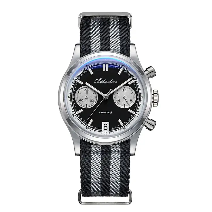 ADDIESDIVE Top marque homme montre BGW9 Super lumineux 10Bar étanche bulle miroir verre VK64 chronographe Quartz acier montre-bracelet