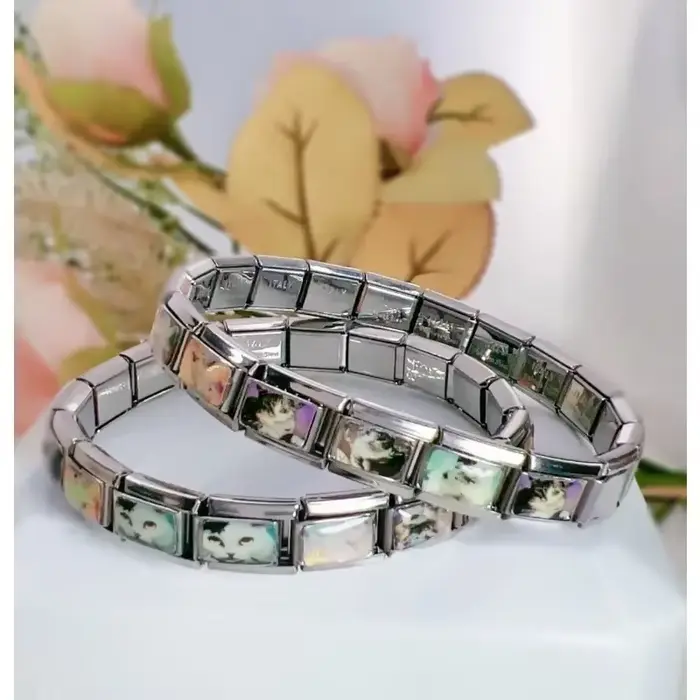 Bracelet à breloques en acier inoxydable style classique unisexe motif animal de compagnie pour femmes et hommes occasions spéciales