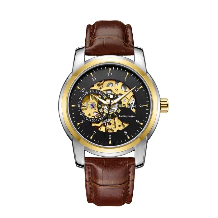 Montre classique de luxe pour hommes d'affaires, montre mécanique entièrement automatique, design aj