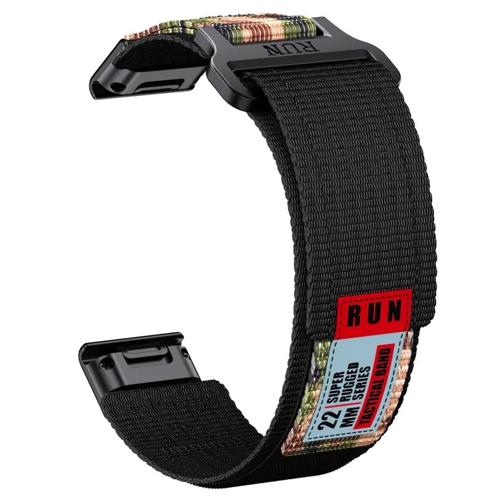 Bracelet de montre en nylon pour Garmin Fenix 6 6X Pro 5 5X 7 7X Fenix 8 fixation rapide largeur 22 26 mm multicolore pour homme femme