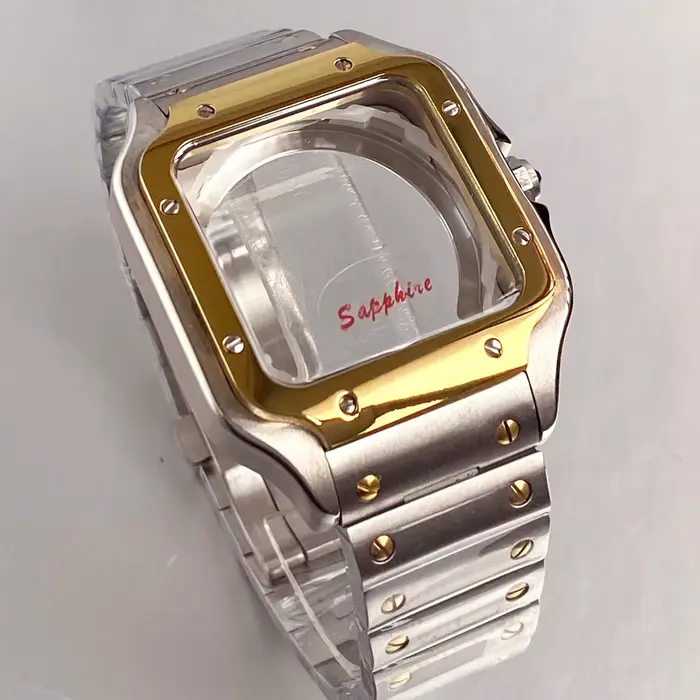 Accessoires de montre bicolores en acier inoxydable 316L
