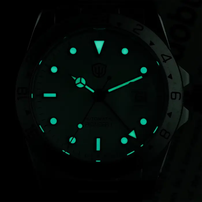 Watchdives WD009B 38mm GMT Diver Watch Hangzhou6460 Mouvement automatique Mécanique Lumineux Étanche 100m Montres WD16570B V2