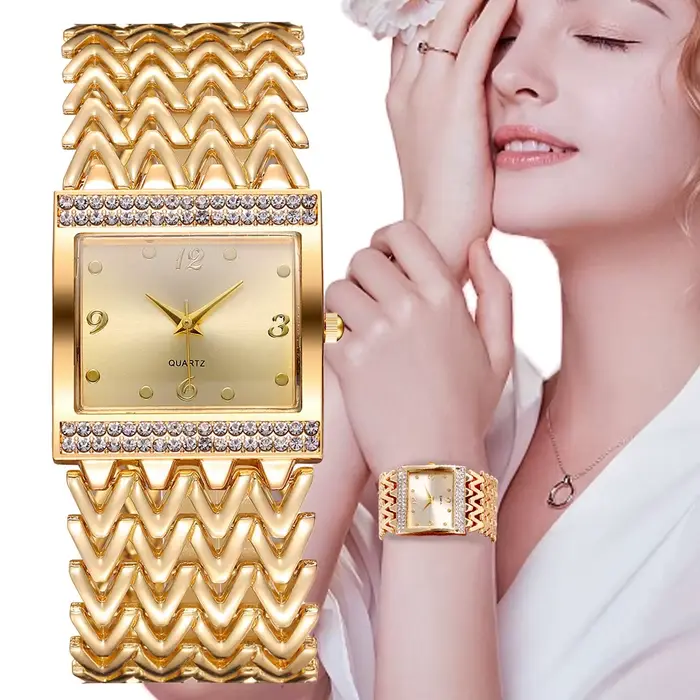 Montre bracelet de luxe en or pour dames