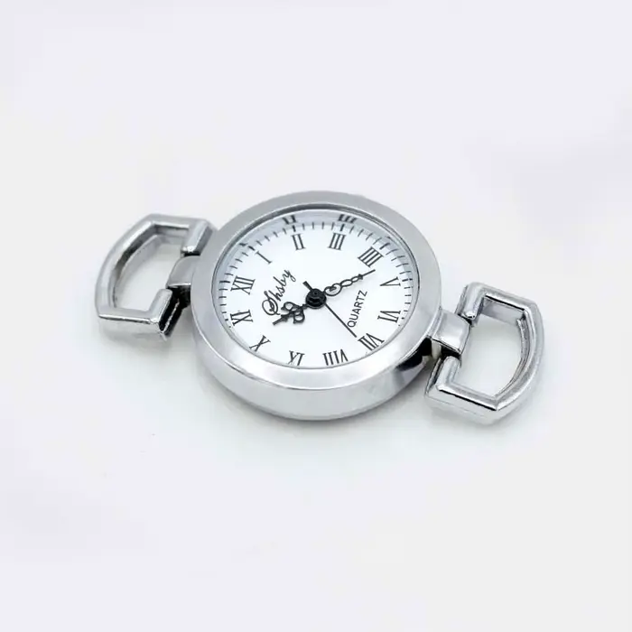 Shsby bricolage personnalité argent montre en-tête chiffres romains cercle