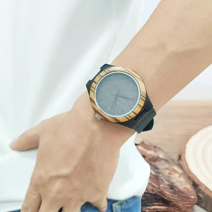 Montres-bracelets en bois Vintage pour hommes et femmes