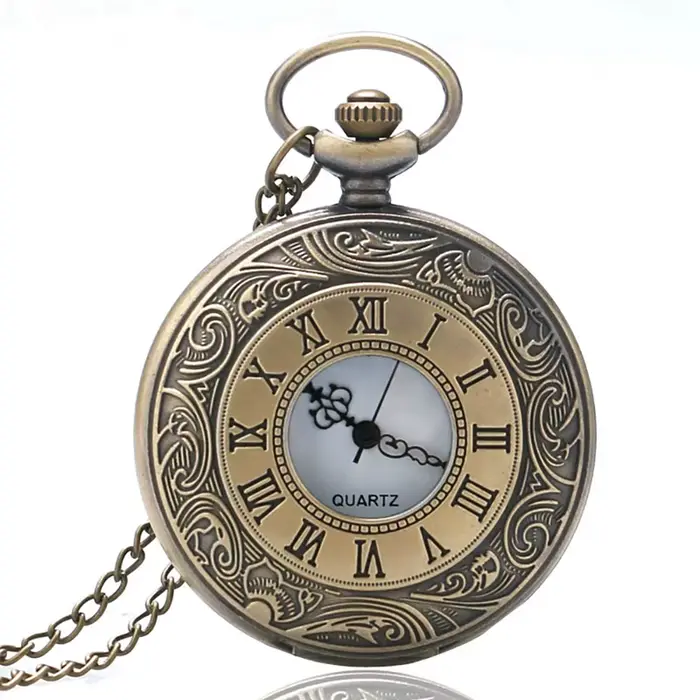 Montre de poche à Quartz en Bronze pour hommes