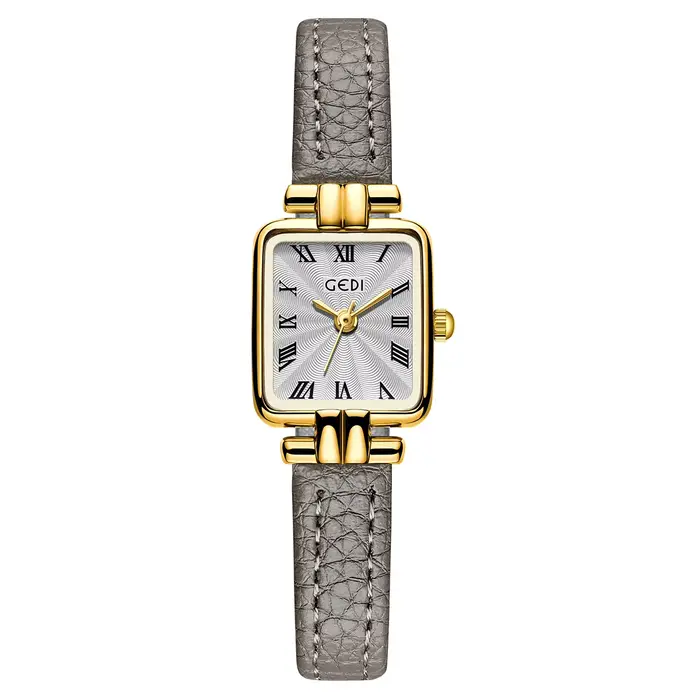 GEDI montre femmes parfumé français rétro cadran exquis en cuir étanche Premium sens Simple femme mo
