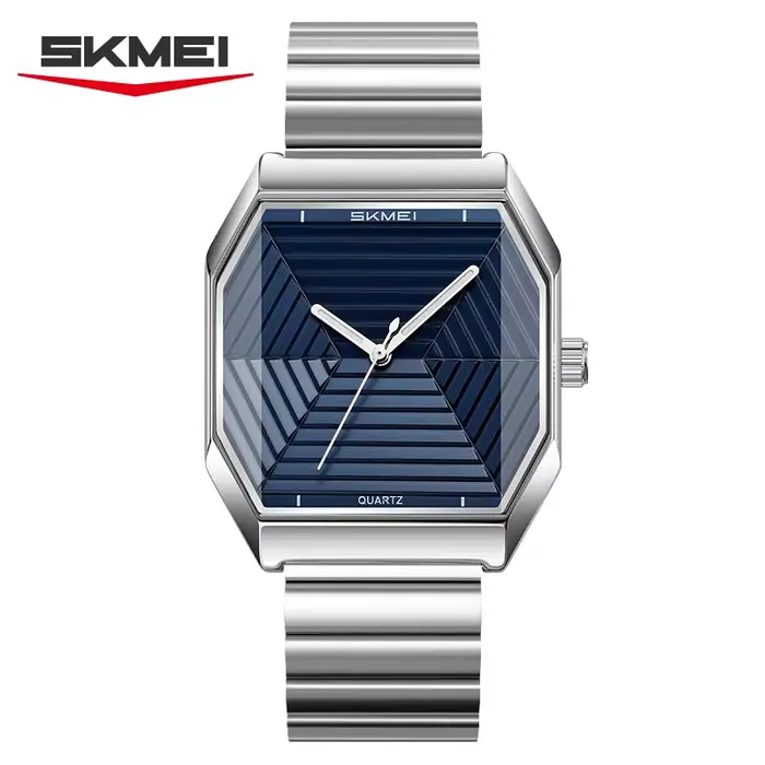 Montre à quartz SKMEI 9393, design unique, acier inoxydable, montres élégantes pour hommes, relógios